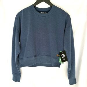 Outdoor Research Womens Essential Fleece Crew Pullover XS Sweatshirt Blue NWT